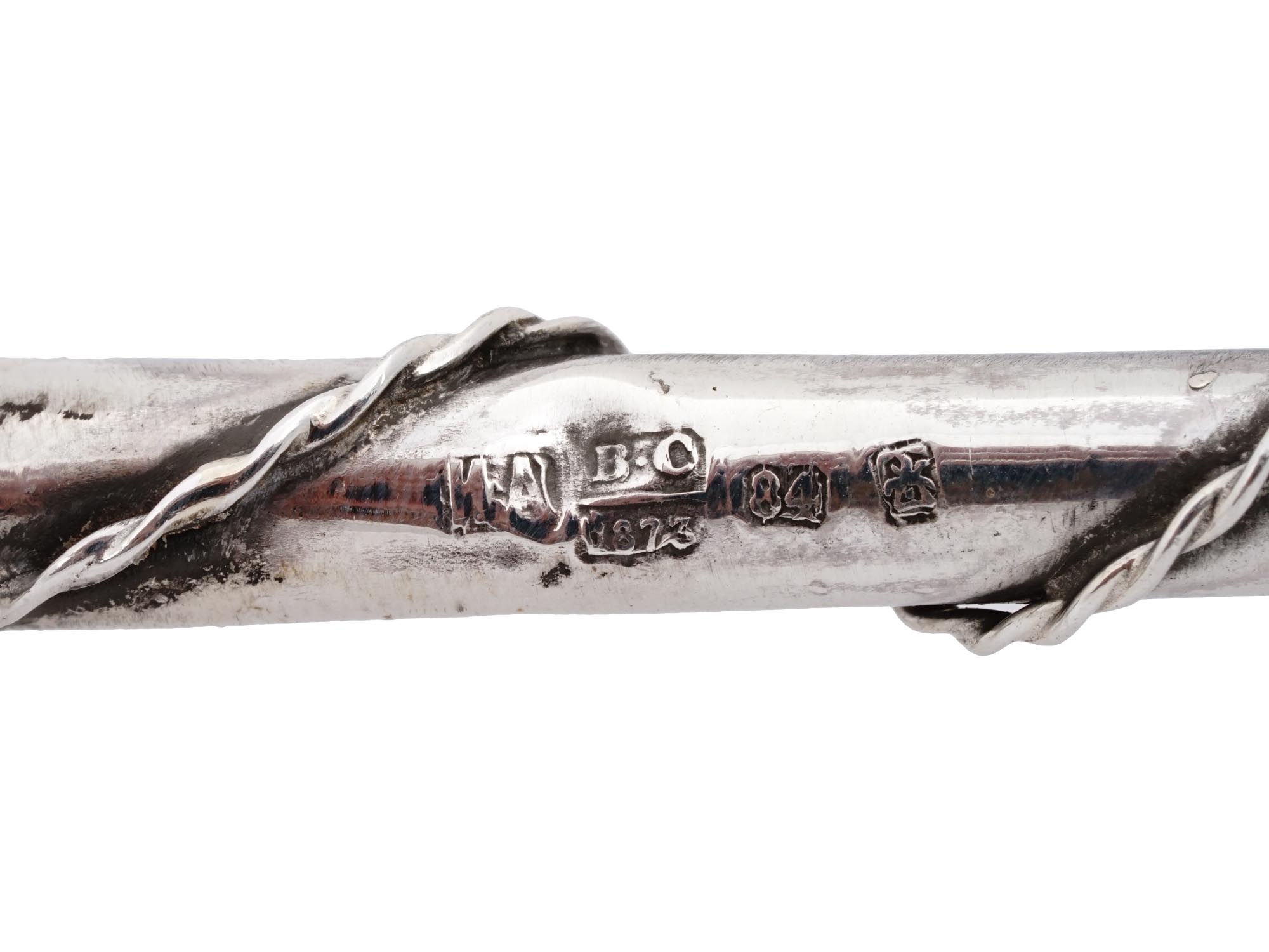 JUDAICA RUSSIAN STERLING SILVER TORAH POINTERS PIC-5